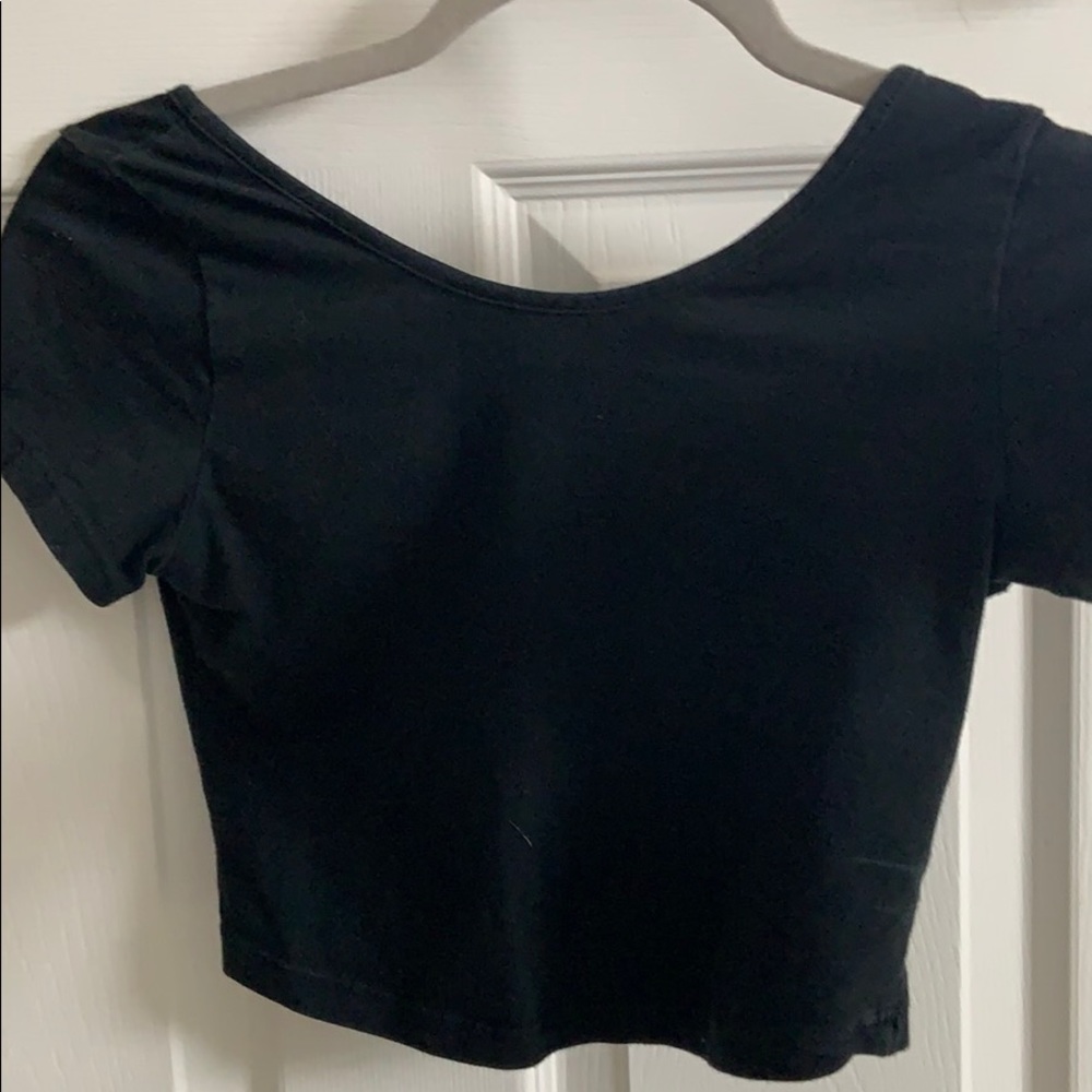 Cropped Brandy Melville Black Tee